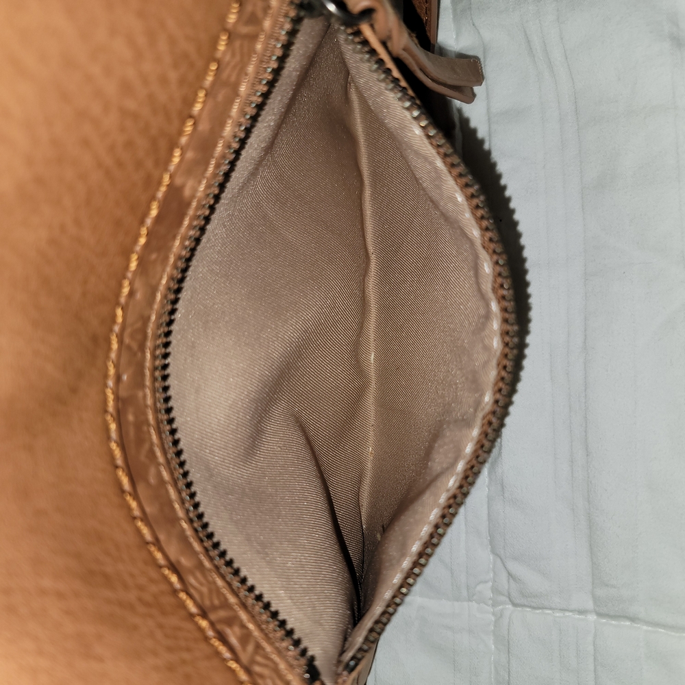The Sak Oleta Leather Embossed Crossbody Bag Tobacco Brown - Picture 11 of 11
